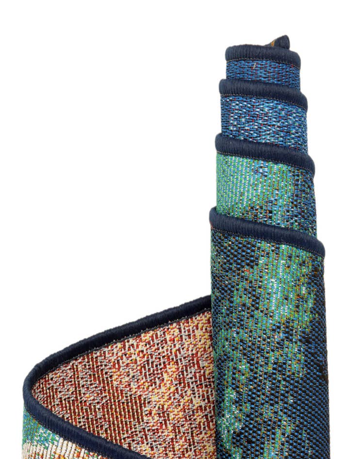 Detail image of 4' x 6'  Washable Coastal Indoor / Outdoor Rug