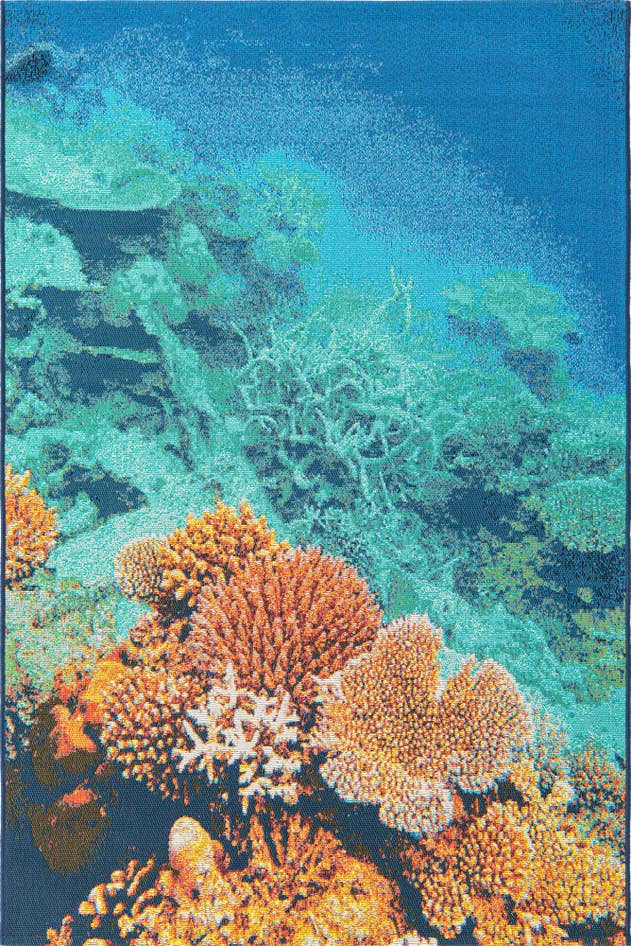 Detail image of 4' x 6' Easy-Clean Coastal Indoor / Outdoor Rug