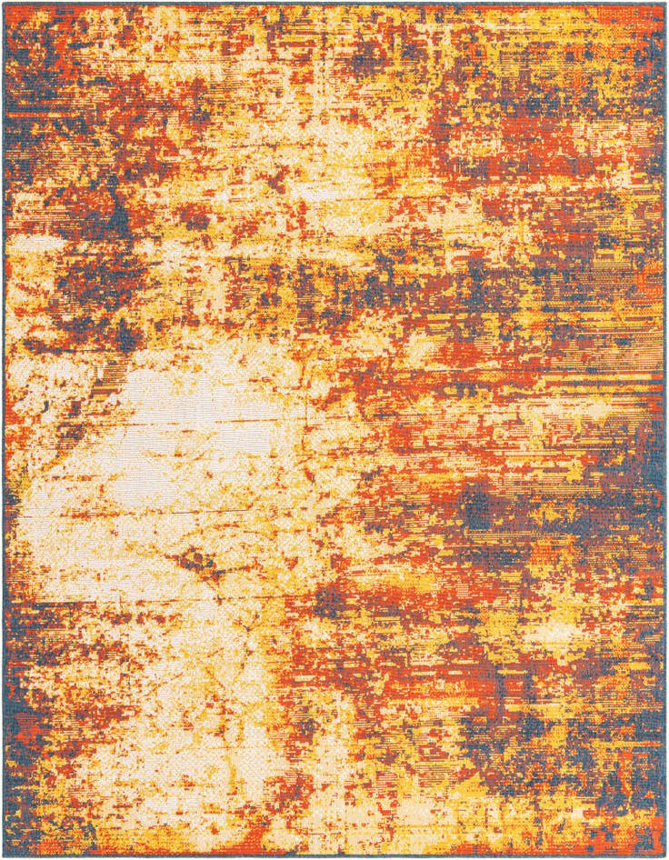 Detail image of 7' 10 x 10' Easy-Clean Coastal Indoor / Outdoor Rug