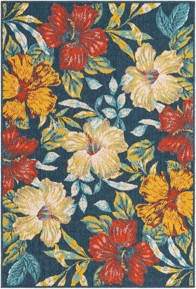 4' x 6' Easy-Clean Coastal Indoor / Outdoor Rug