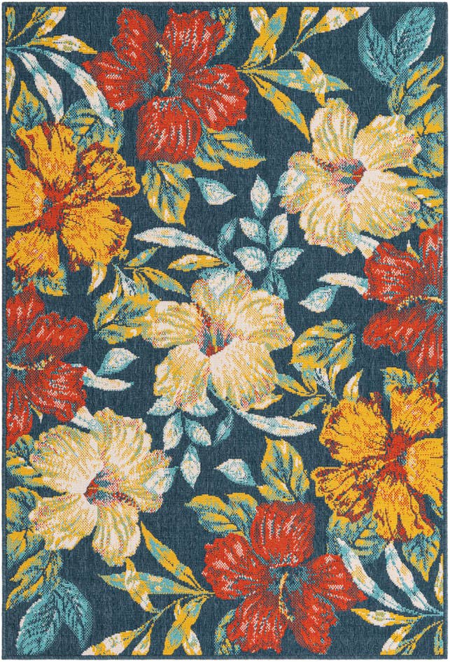 Detail image of 4' x 6' Easy-Clean Coastal Indoor / Outdoor Rug