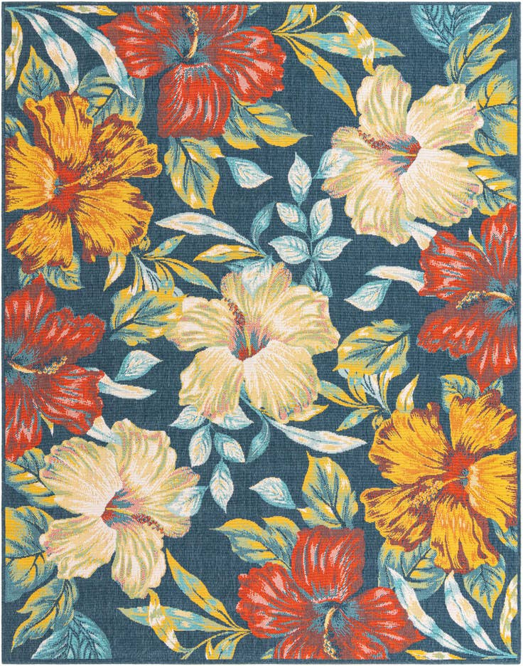Detail image of 7' 10 x 10' Easy-Clean Coastal Indoor / Outdoor Rug