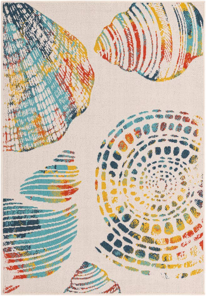 Detail image of 4' x 6' Easy-Clean Coastal Indoor / Outdoor Rug