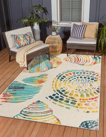 Easy-Clean Coastal Indoor / Outdoor Rug