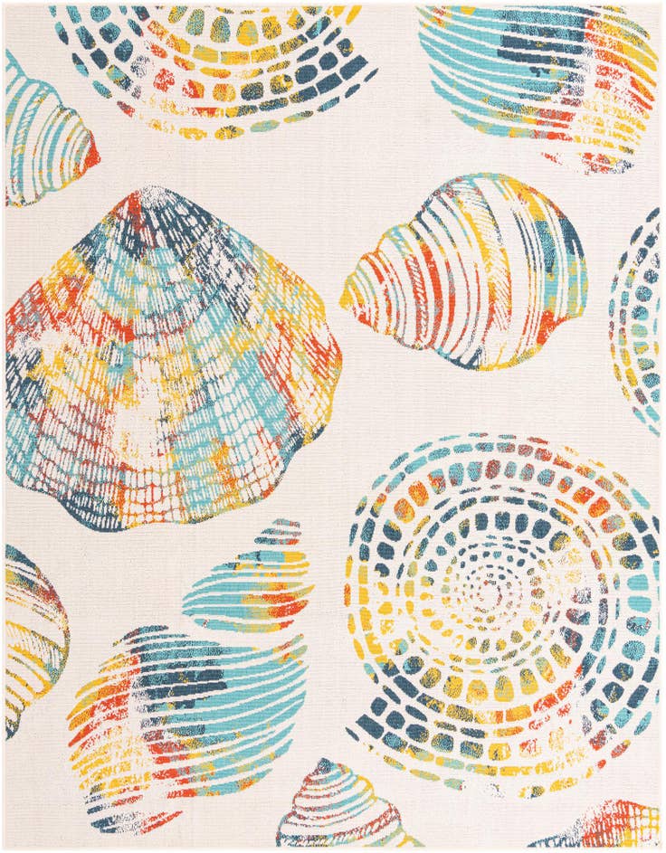 Detail image of 7' 10 x 10' Easy-Clean Coastal Indoor / Outdoor Rug