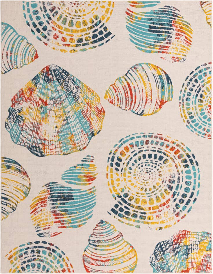 Detail image of 9' x 12' Easy-Clean Coastal Indoor / Outdoor Rug