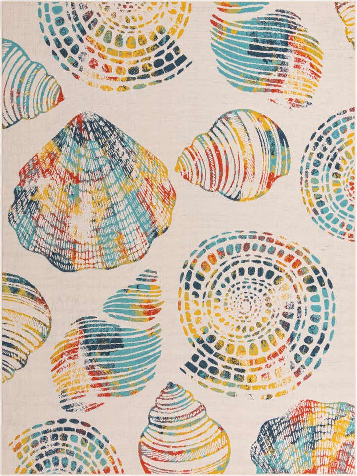 9' x 12' Easy-Clean Coastal Indoor / Outdoor Rug
