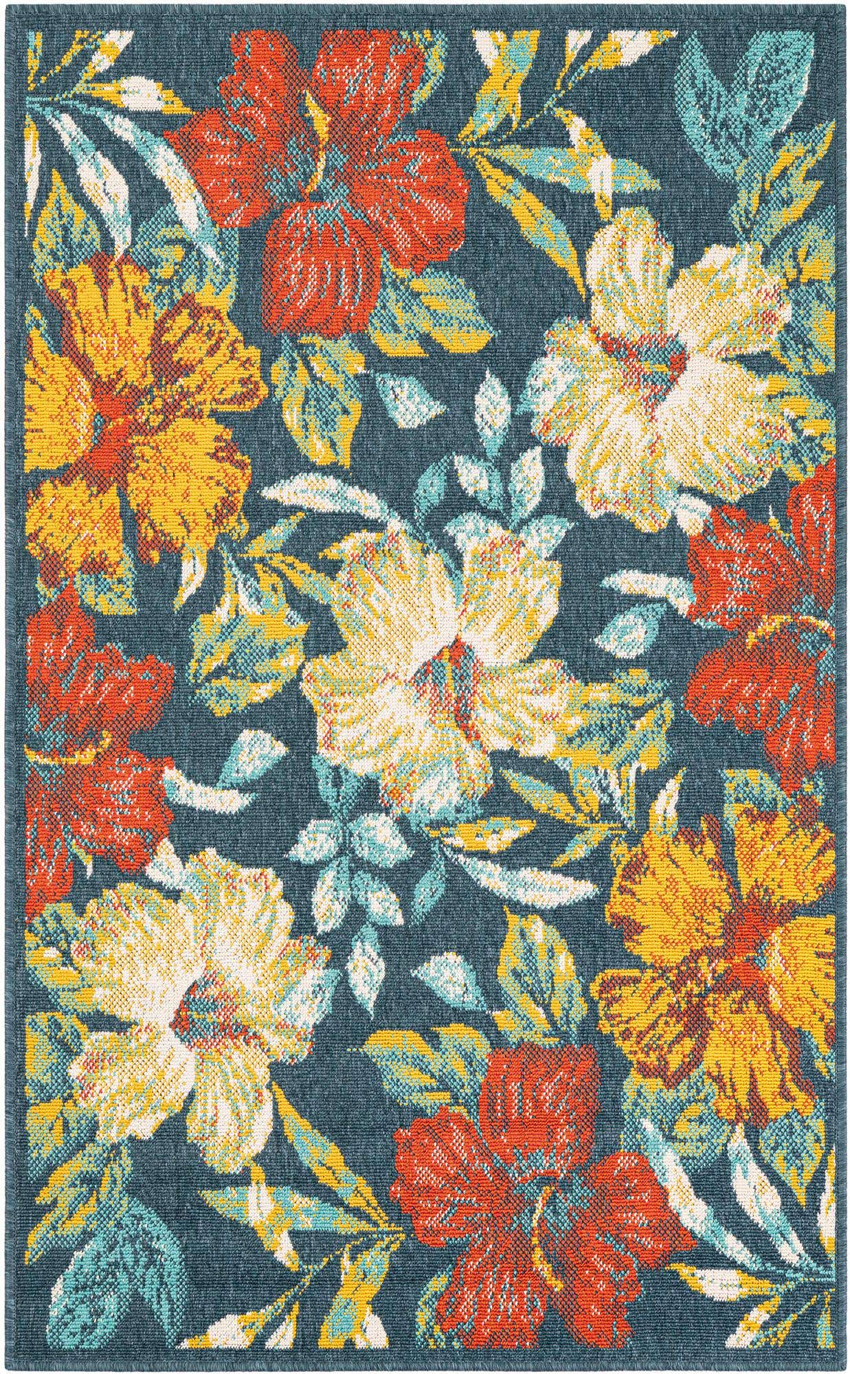 3' 3 x 5' 3 Easy-Clean Coastal Indoor / Outdoor Rug