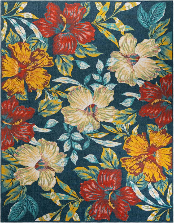 Detail image of 10' x 13' Easy-Clean Coastal Indoor / Outdoor Rug
