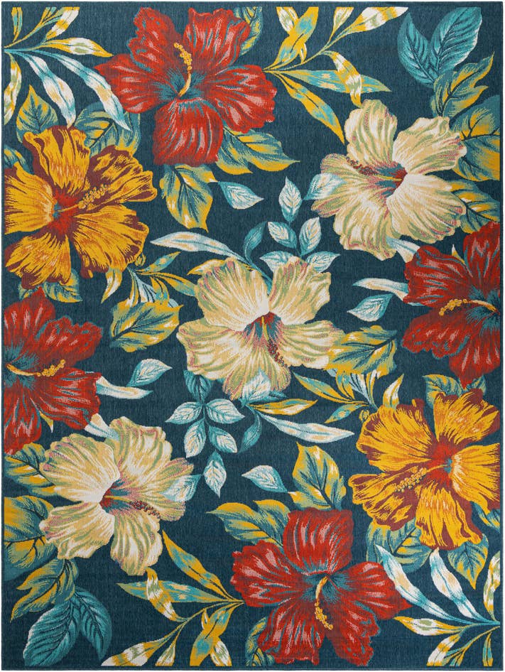 Detail image of 10' x 13' Easy-Clean Coastal Indoor / Outdoor Rug