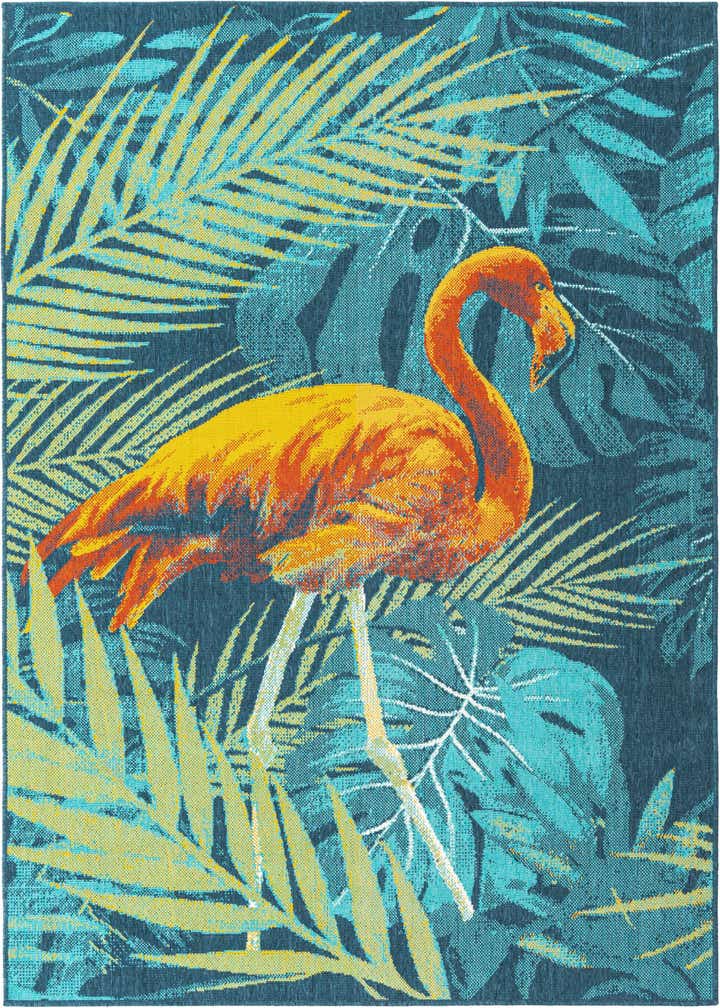 5' 3 x 8' Easy-Clean Coastal Indoor / Outdoor Rug