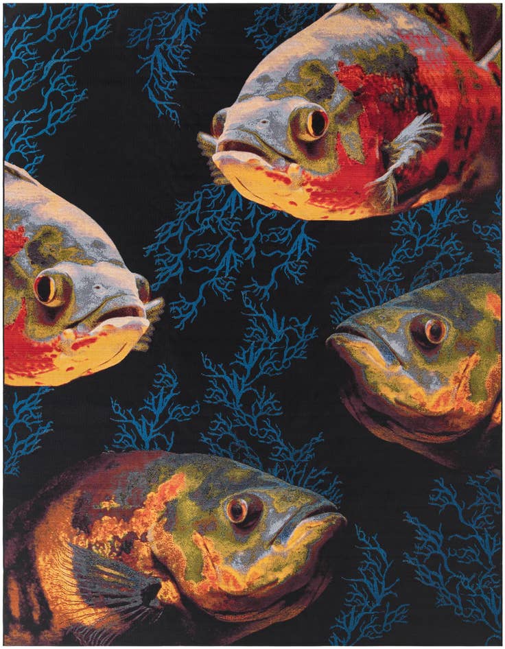 Detail image of 10' x 14' Easy-Clean Coastal Indoor / Outdoor Rug
