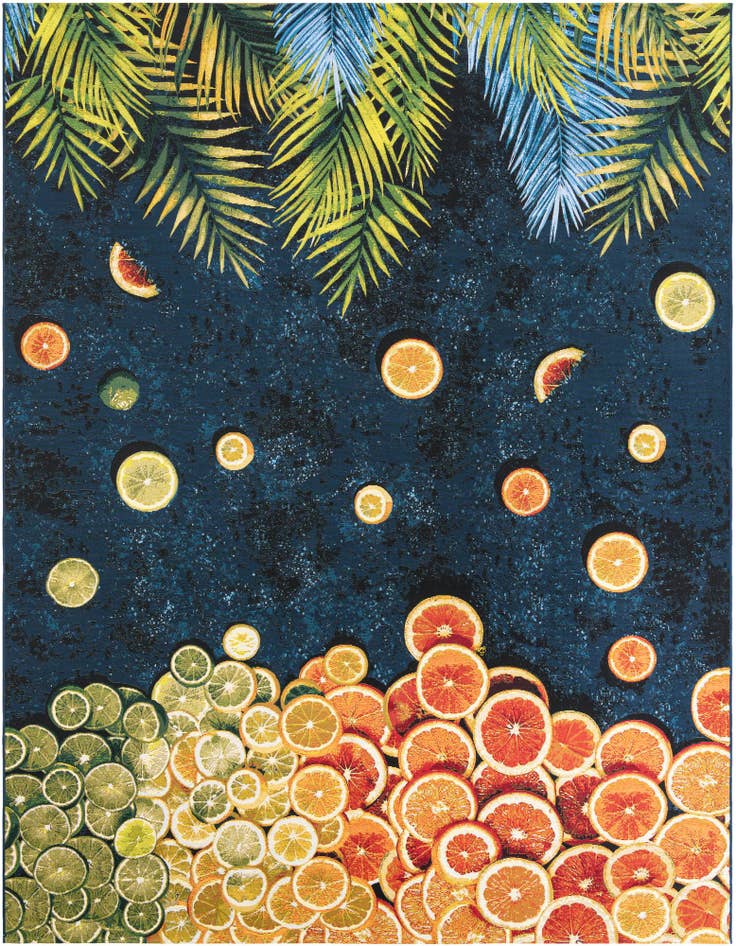 Detail image of 9' x 12' Easy-Clean Coastal Indoor / Outdoor Rug