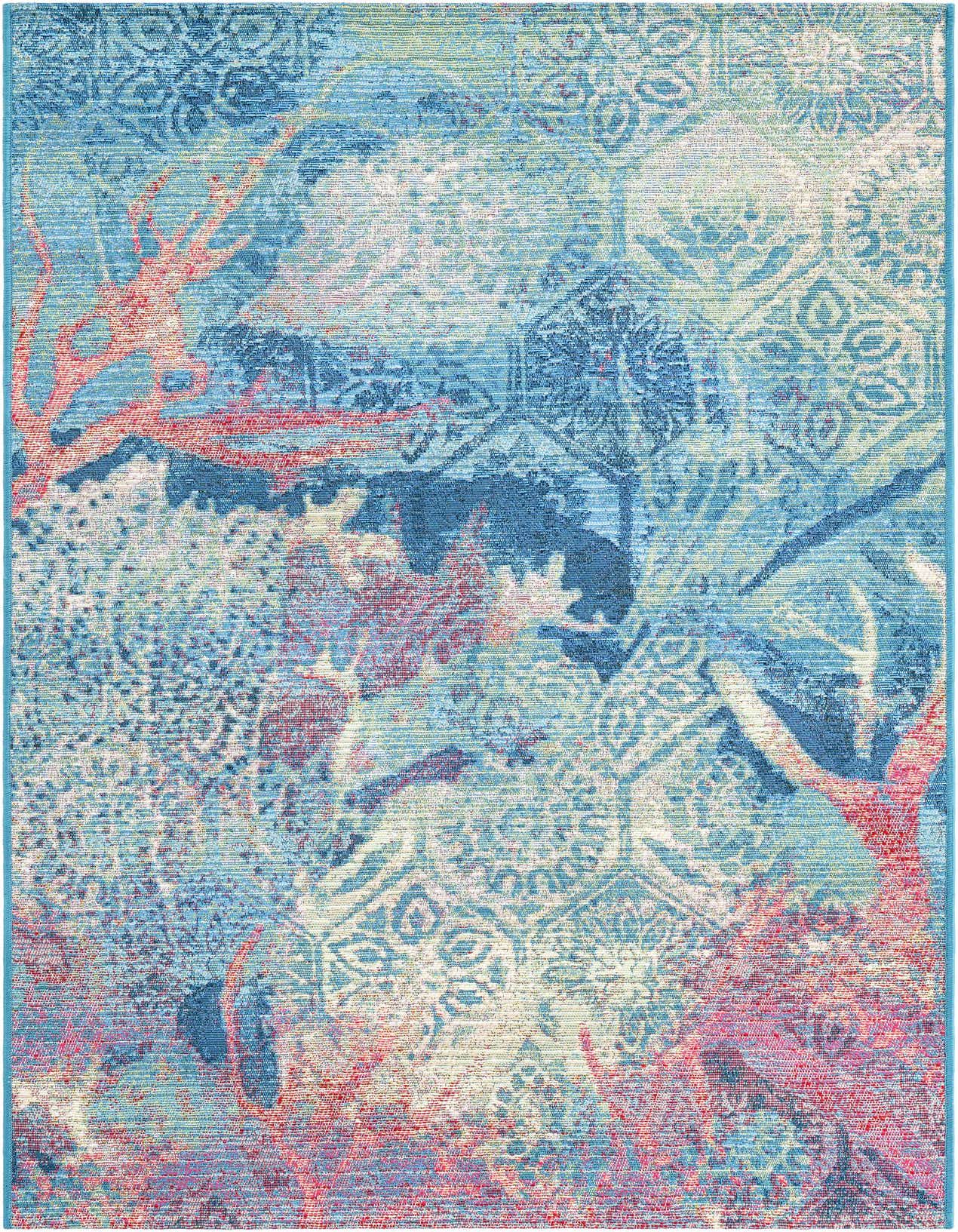 3' 3 x 5' 3 Easy-Clean Coastal Indoor / Outdoor Rug