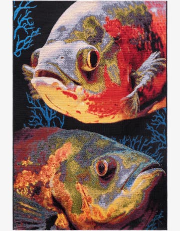 4' x 6' Easy-Clean Coastal Indoor / Outdoor Rug