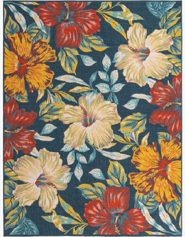 9' x 12' Easy-Clean Coastal Indoor / Outdoor Rug