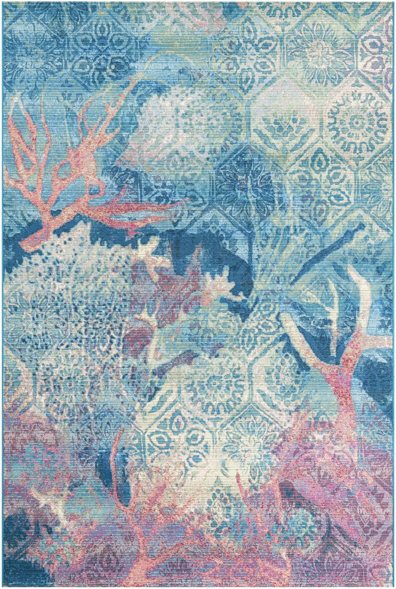 Primary image 6' x 9'  Washable Coastal Indoor / Outdoor Rug