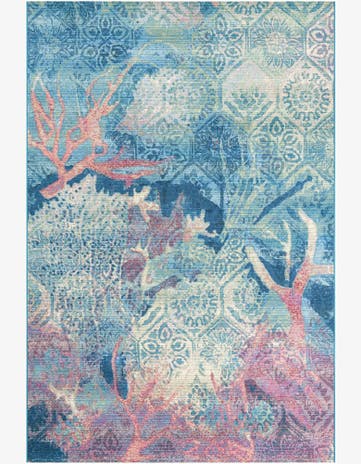 6' x 9' Easy-Clean Coastal Indoor / Outdoor Rug