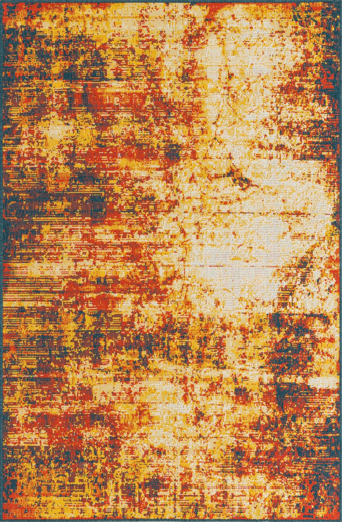 5' 3 x 8'  Washable Coastal Indoor / Outdoor Rug