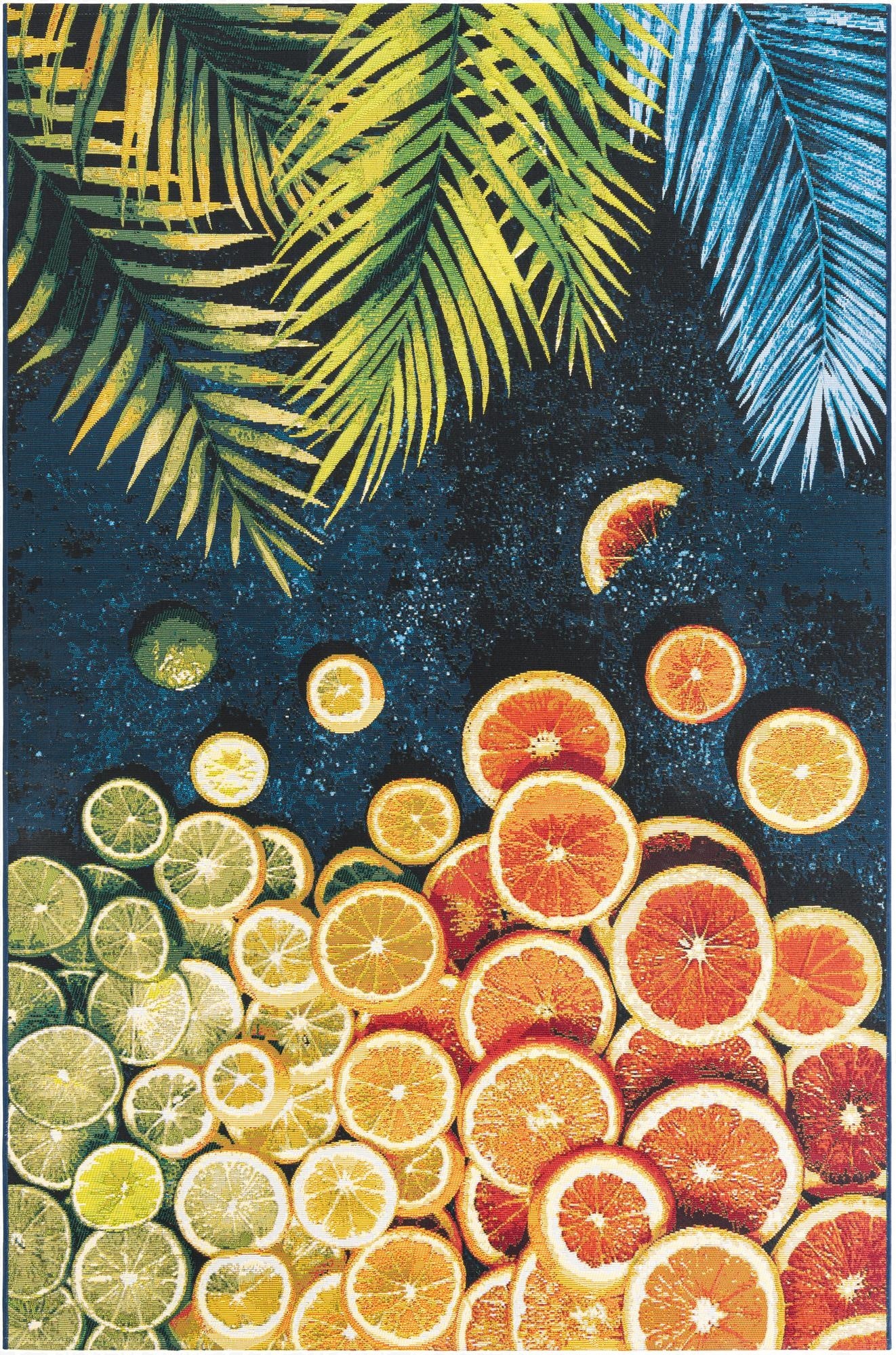 5' 3 x 8'  Washable Coastal Indoor / Outdoor Rug