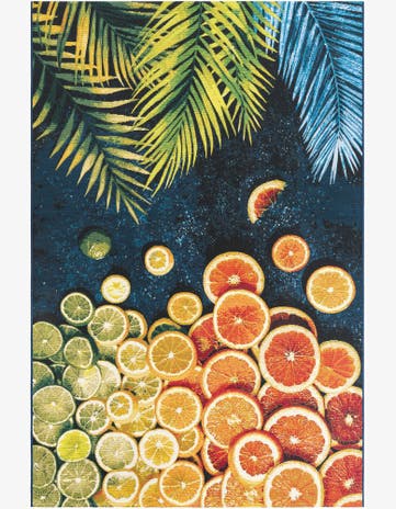 5' 3 x 8' Easy-Clean Coastal Indoor / Outdoor Rug