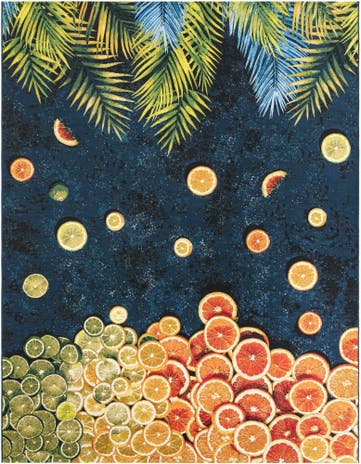 Easy-Clean Coastal Indoor / Outdoor Rug