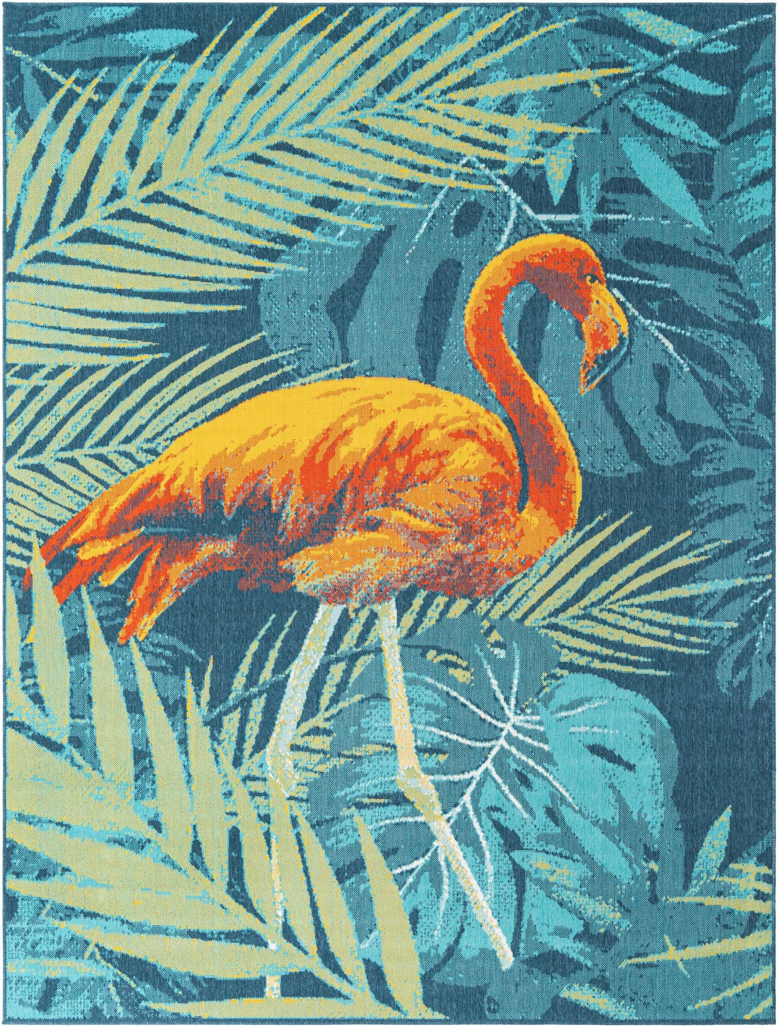 9' x 12' Washable Coastal Indoor / Outdoor Rug