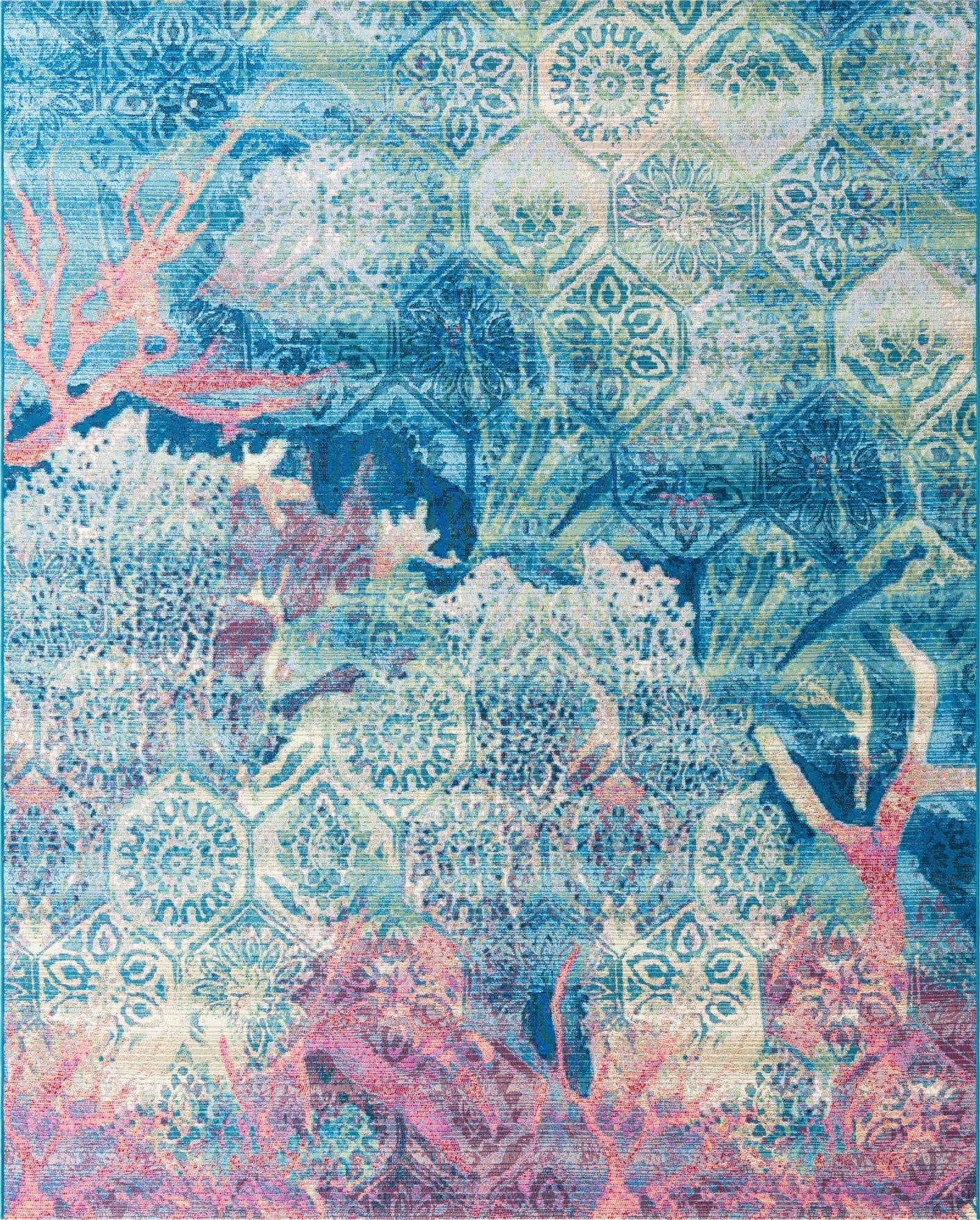 7' 10 x 10'  Washable Coastal Indoor / Outdoor Rug