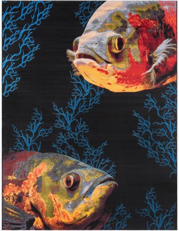 7' 10 x 10' Easy-Clean Coastal Indoor / Outdoor Rug