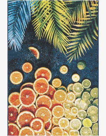 4' x 6' Easy-Clean Coastal Indoor / Outdoor Rug