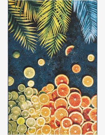 6' x 9' Easy-Clean Coastal Indoor / Outdoor Rug