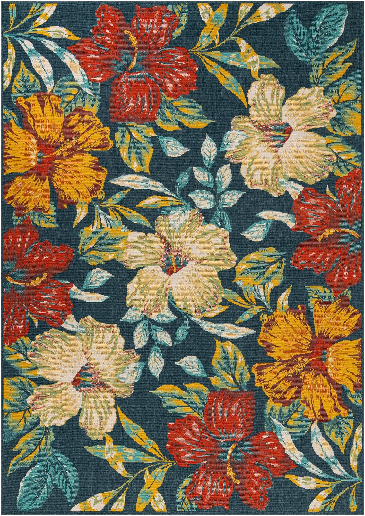 Primary image  7' 10 x 11'  Washable Coastal Indoor / Outdoor Rug