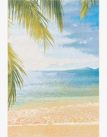 5' 3 x 8' Easy-Clean Coastal Indoor / Outdoor Rug