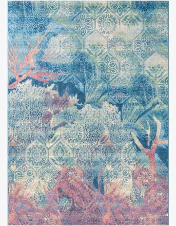 7' 10 x 11' Easy-Clean Coastal Indoor / Outdoor Rug