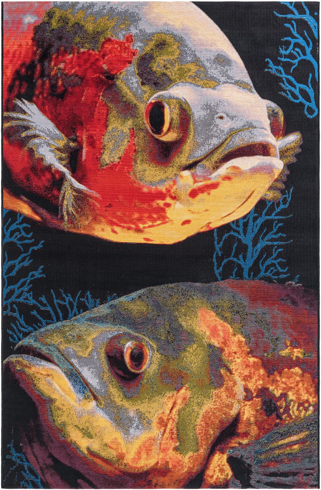 5' 3 x 8'  Washable Coastal Indoor / Outdoor Rug