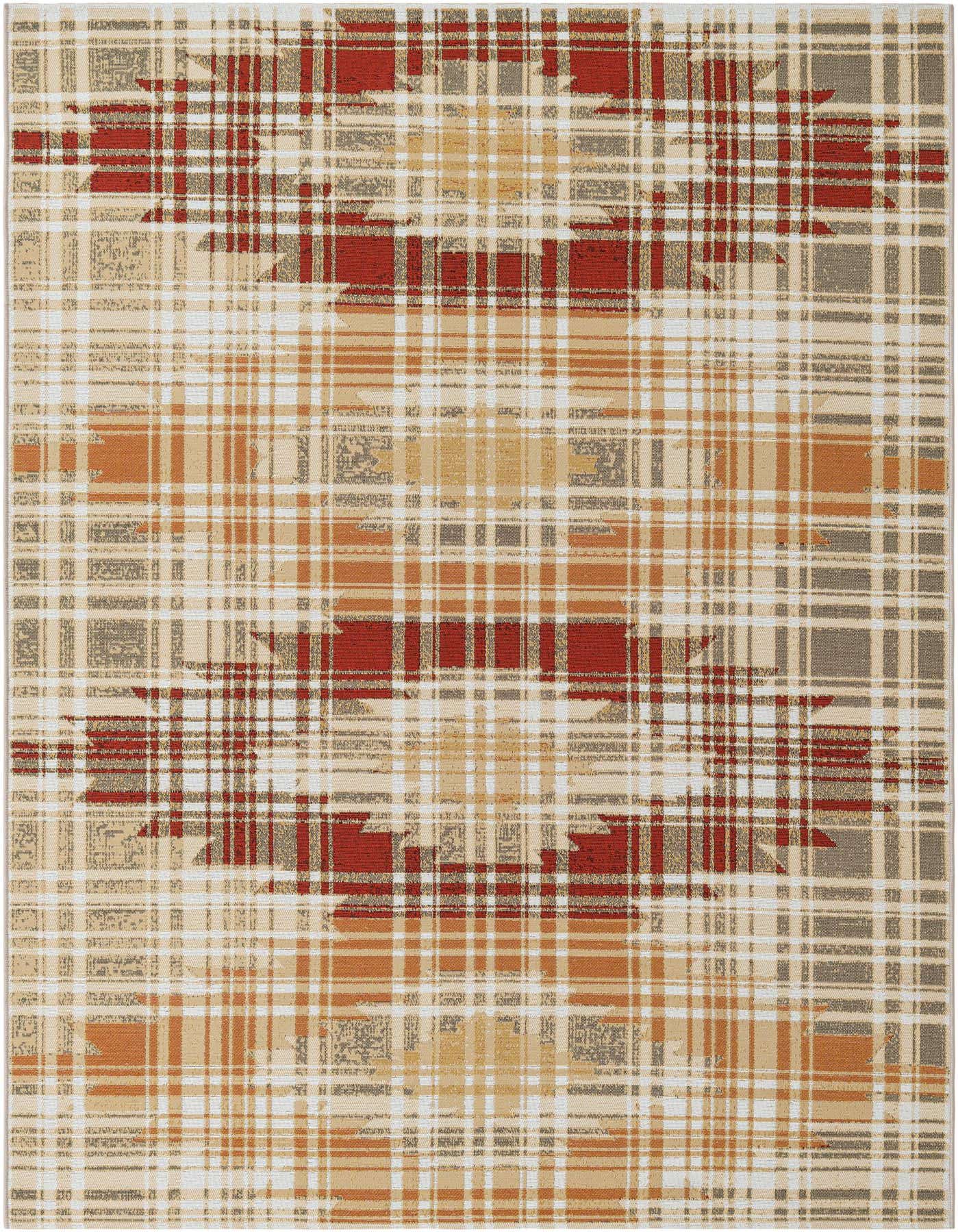 5' 3 x 7' 7 Easy-Clean Modern Indoor / Outdoor Rug