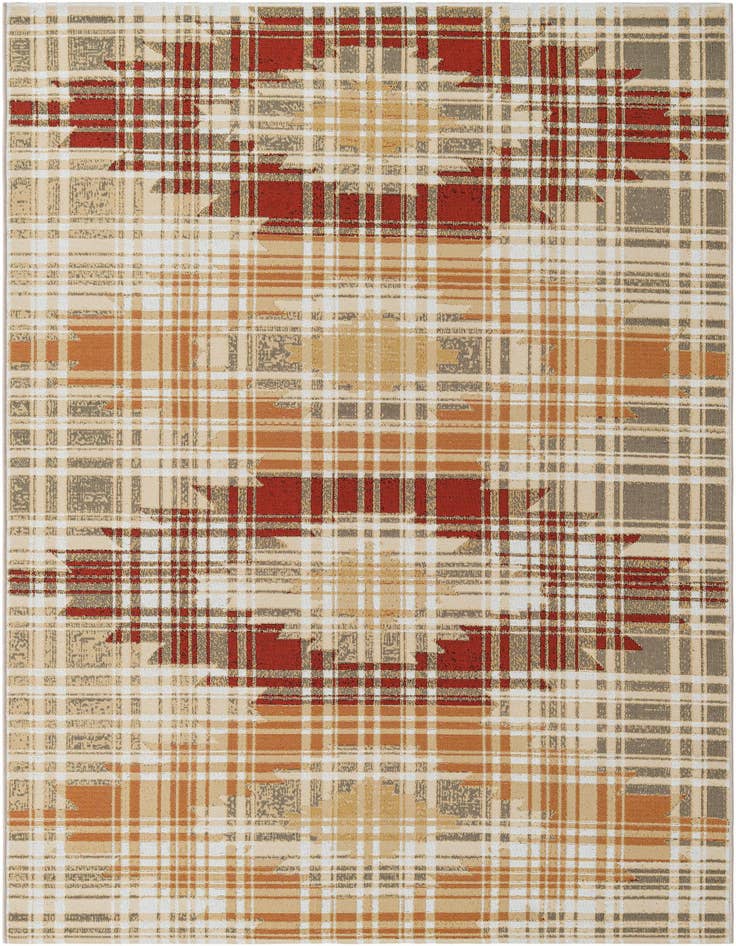 Detail image of 5' 3 x 7' 7 Easy-Clean Modern Indoor / Outdoor Rug