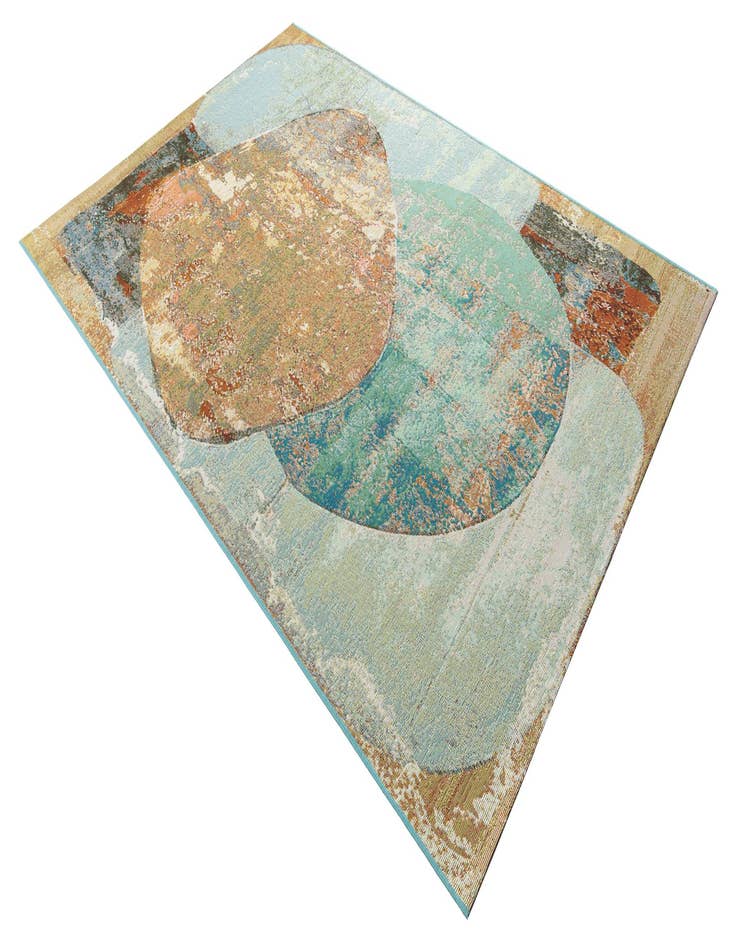 Detail image of 5' 4 x 7' 9 Easy-Clean Modern Indoor / Outdoor Rug