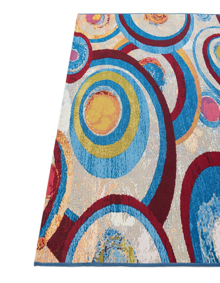 Detail image of 5' 3 x 7' 6 Washable Modern Indoor / Outdoor Rug