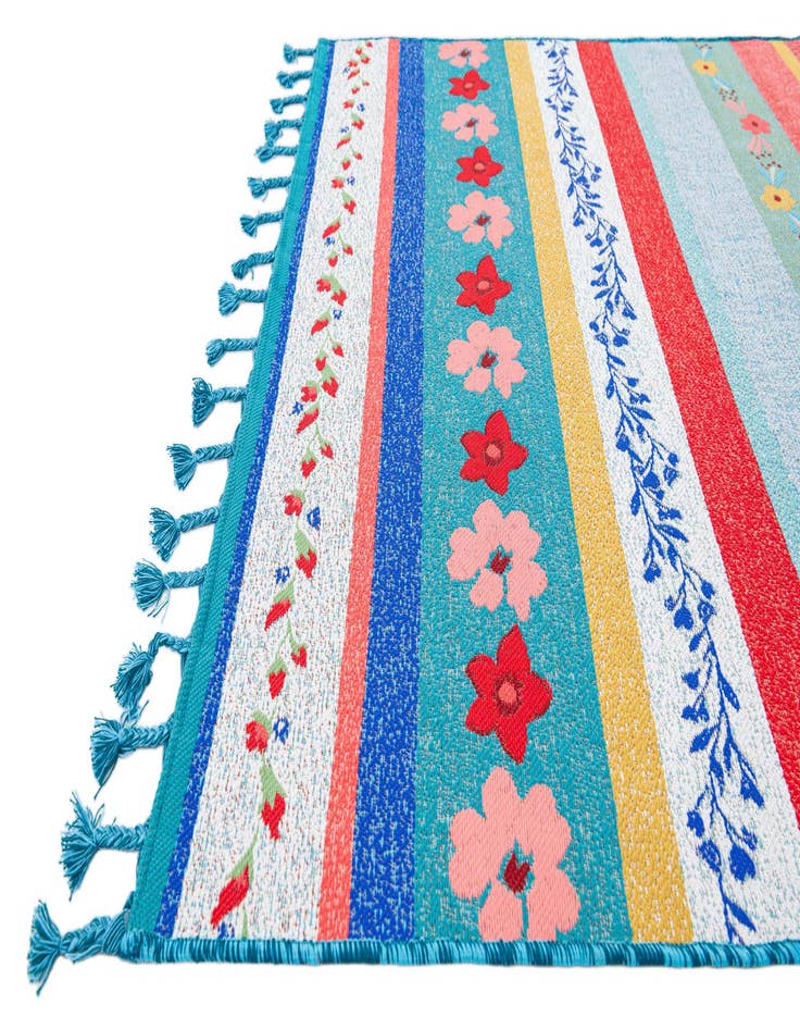 Detail image of 5' x 6' 8 Washable Modern Indoor / Outdoor Rug