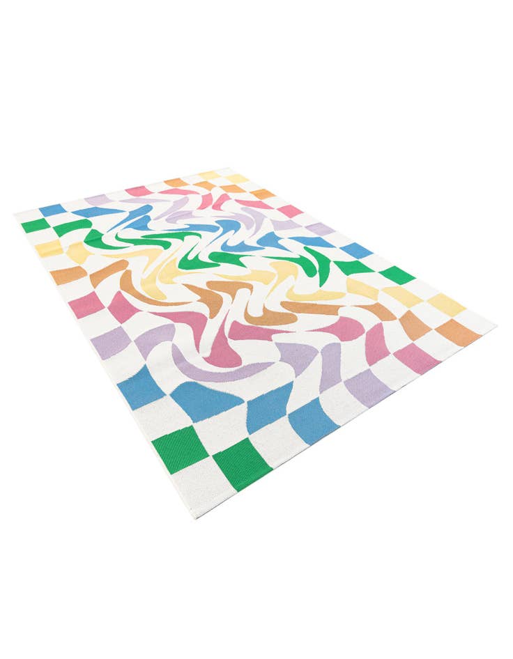 Detail image of 5' 4 x 7' 6 Washable Modern Indoor / Outdoor Rug