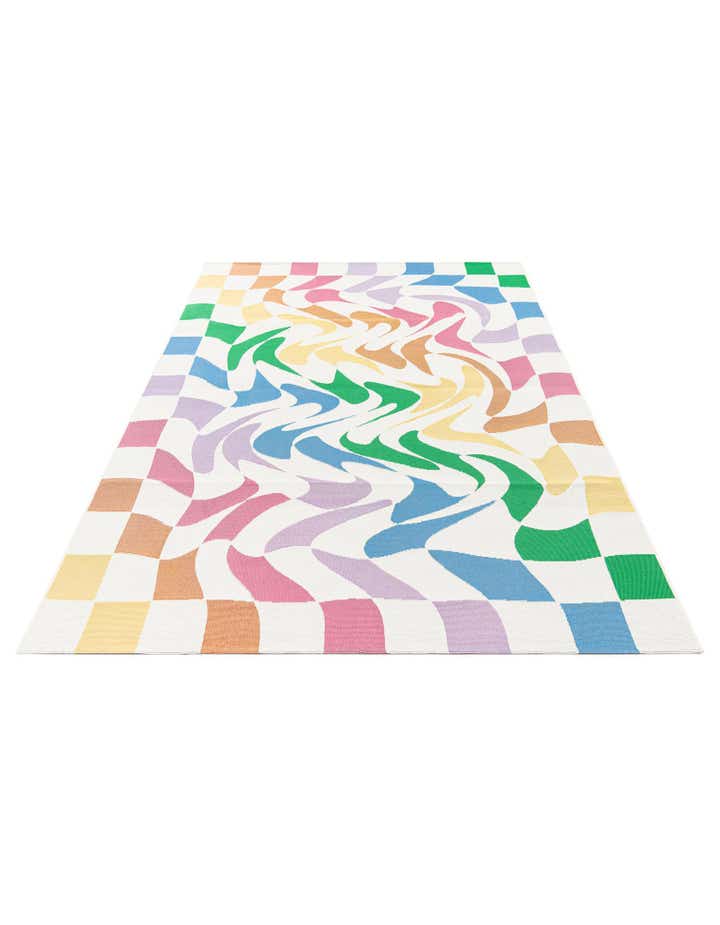 5' 4 x 7' 7 Easy-Clean Modern Indoor / Outdoor Rug