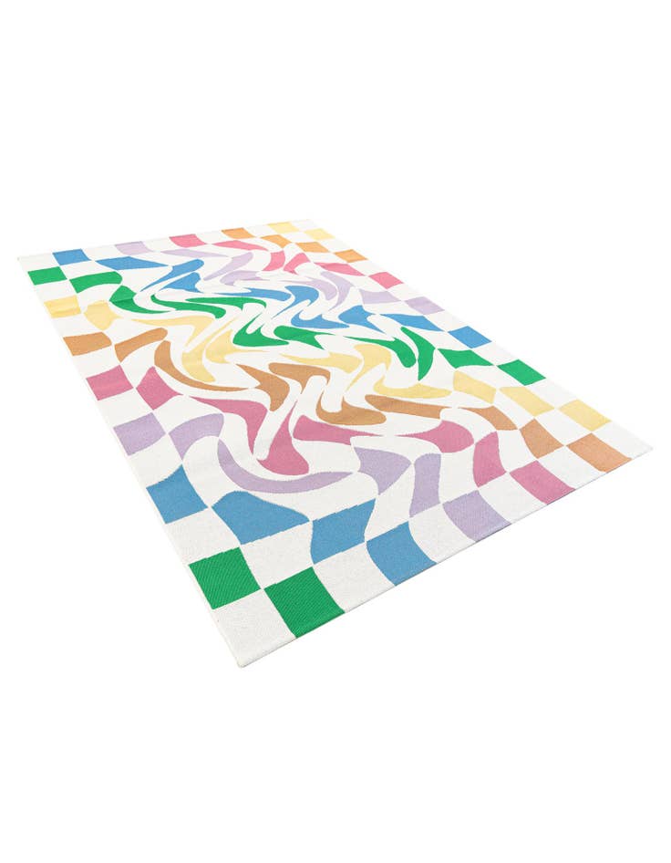 Detail image of 5' 4 x 7' 7 Easy-Clean Modern Indoor / Outdoor Rug