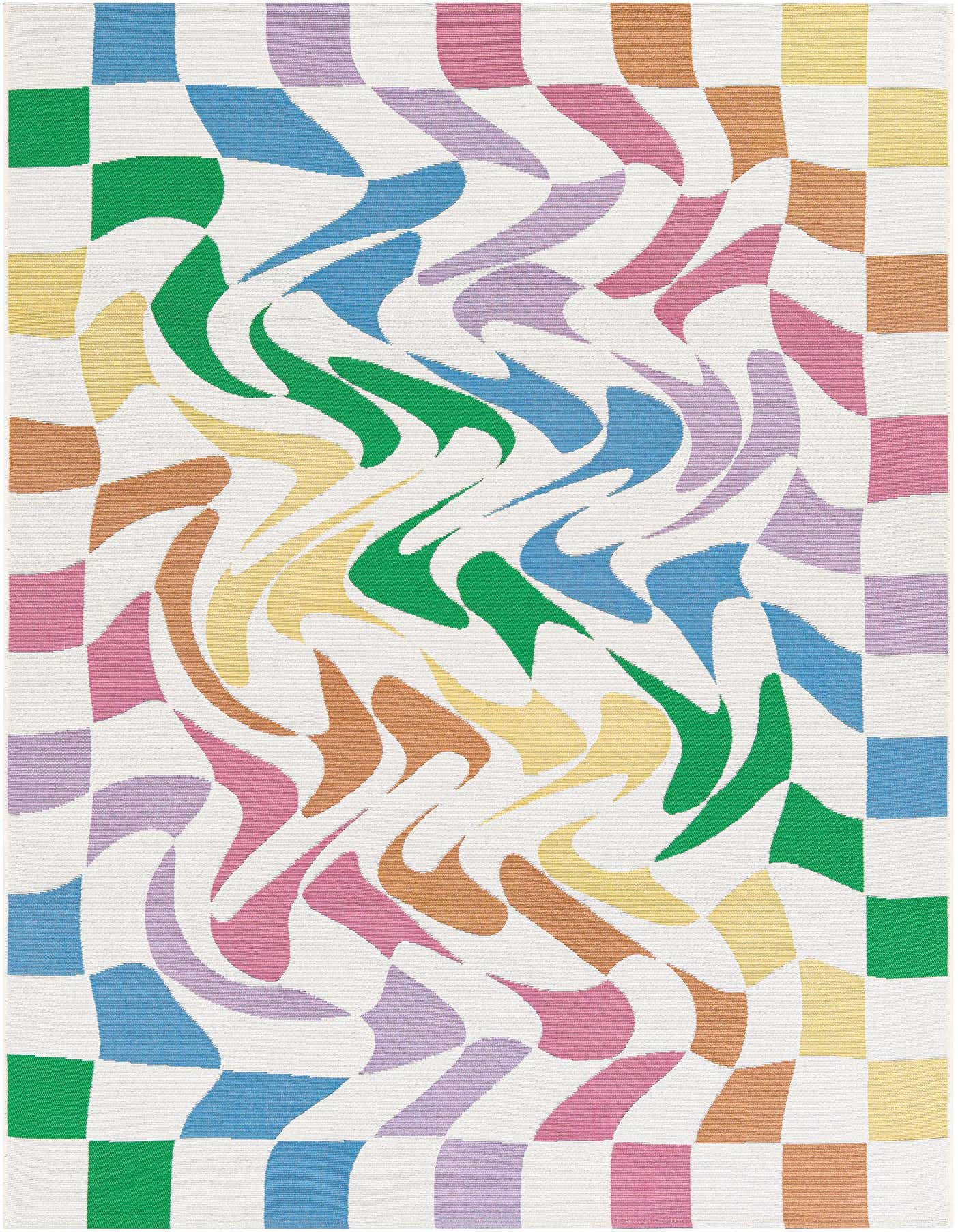 5' 4 x 7' 7 Easy-Clean Modern Indoor / Outdoor Rug