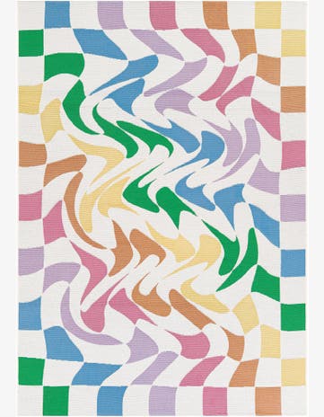 5' 4 x 7' 7 Easy-Clean Modern Indoor / Outdoor Rug