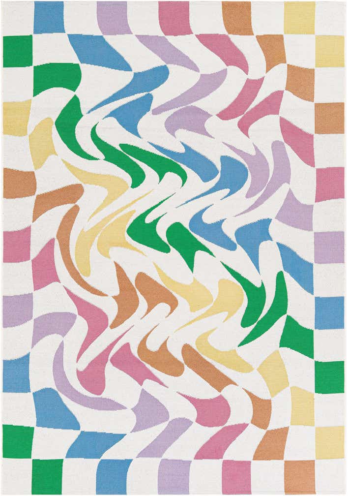 5' 4 x 7' 7 Easy-Clean Modern Indoor / Outdoor Rug