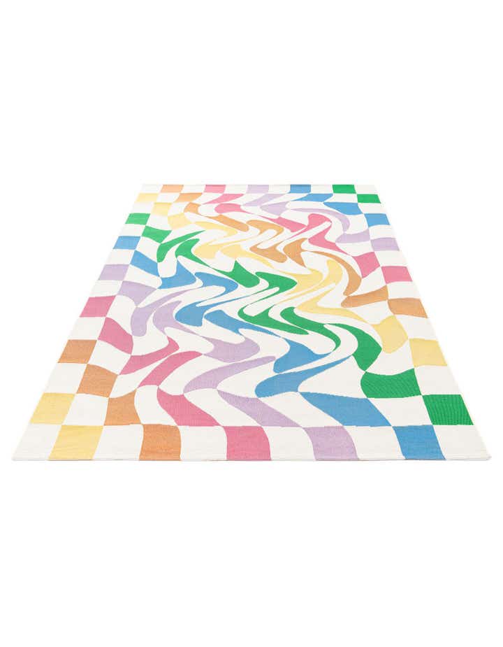 5' 3 x 7' 6 Easy-Clean Modern Indoor / Outdoor Rug