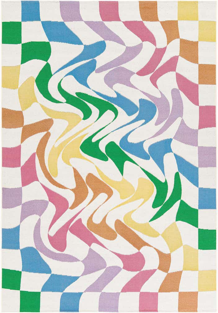 5' 3 x 7' 6 Easy-Clean Modern Indoor / Outdoor Rug