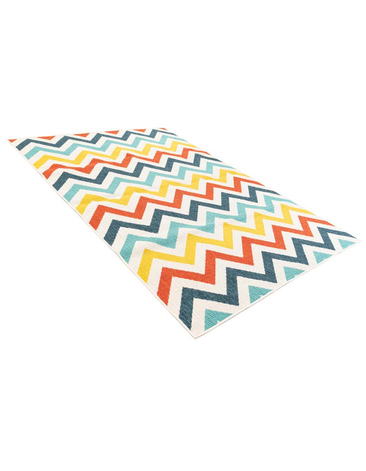 Detail image of 5' 3 x 7' 6  Washable Modern Indoor / Outdoor Rug