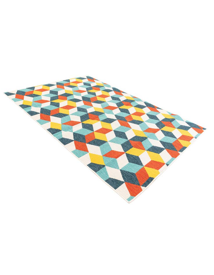 Detail image of 5' 3 x 7' 6 Washable Modern Indoor / Outdoor Rug
